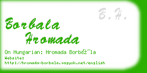 borbala hromada business card